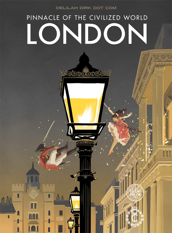 Delilah Dirk London Travel Poster